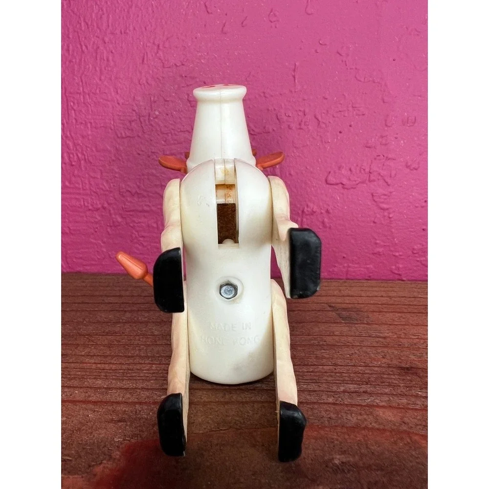 Little People Cow Vintage Fisher Price #915 Farm, White Hex Screw Cow, 1972-1974
